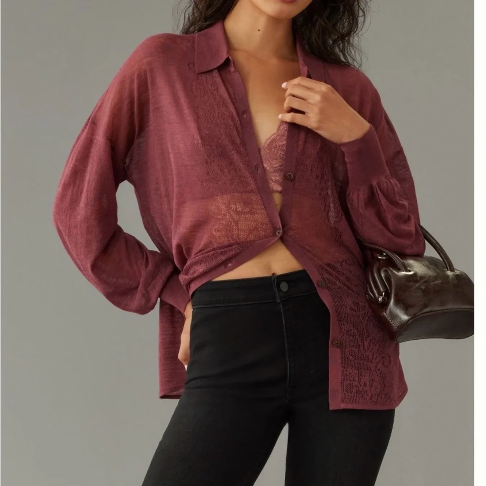 Pilcro Black Denim Pants-Anthropologie 33T - Picture 2 of 7